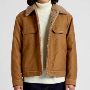 Uniqlo U Pile Lined Fleece Trucker Brown - Men's S